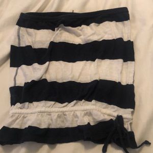 Abercrombie & Fitch blue and white striped top